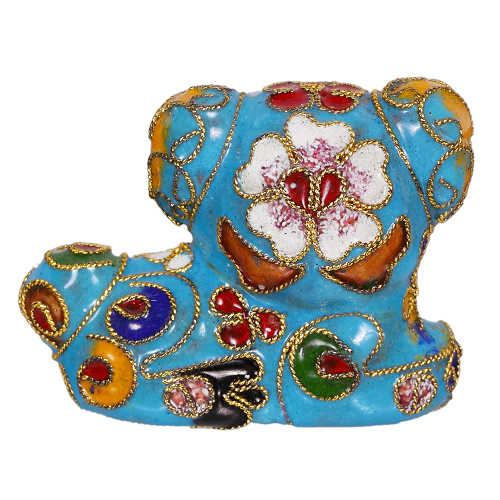 Hund S, Deko, Ziergegenstände, Cloisonne Emaille, Tierfigur,6276